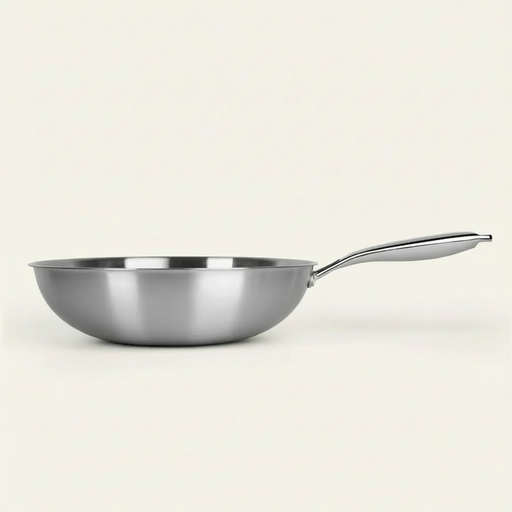 Flat-Bottom Titanium Wok